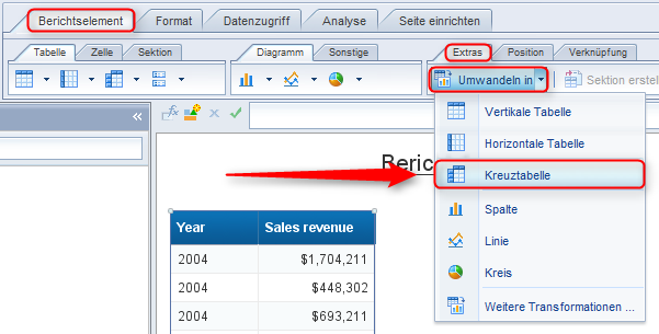 SAP BusinessObjects Datenaufbereitung Formatierung