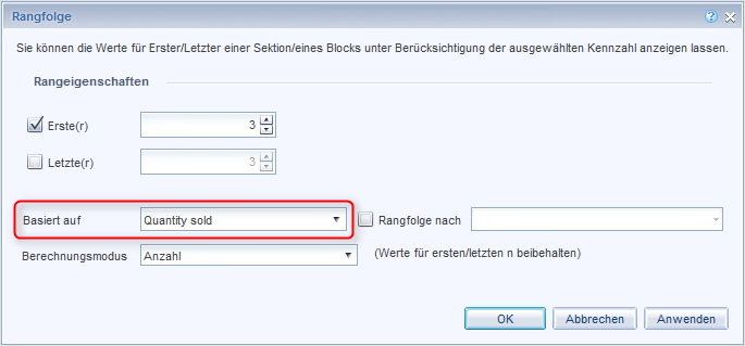 SAP BusinessObjects Einstellungen