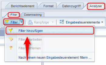 SAP BusinessObjects Filter Berichtebene