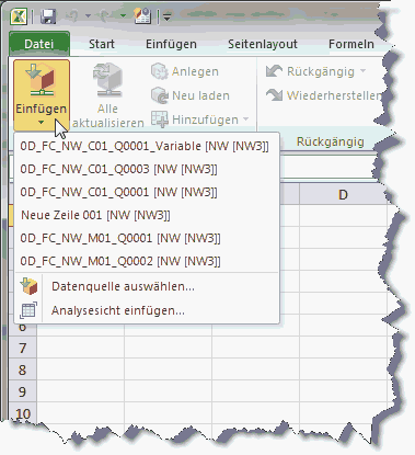 SAP BusinessObjects Analysis – Datenquellen